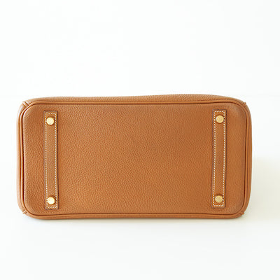 Hermes Clemence Birkin 30 Handbag with Gold Hardware - Fresh from the Hermes Spa