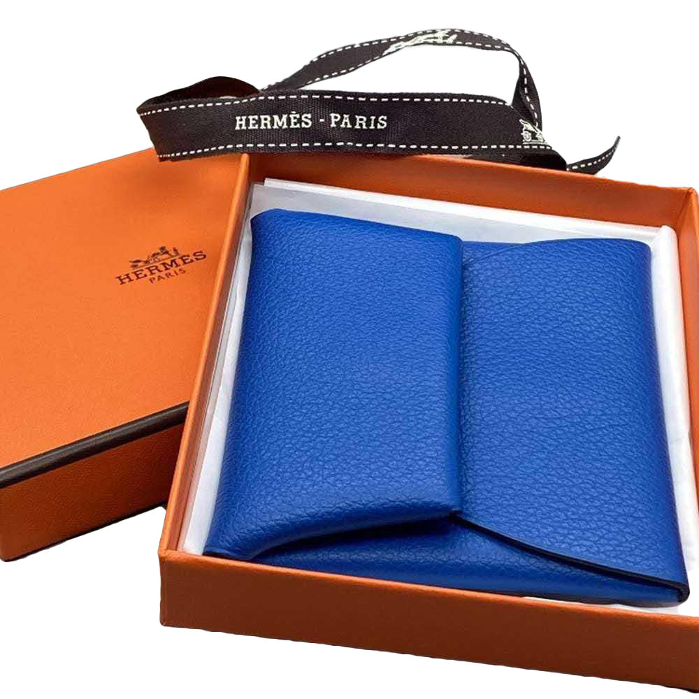 Hermès Bastia Coin Purse Blue