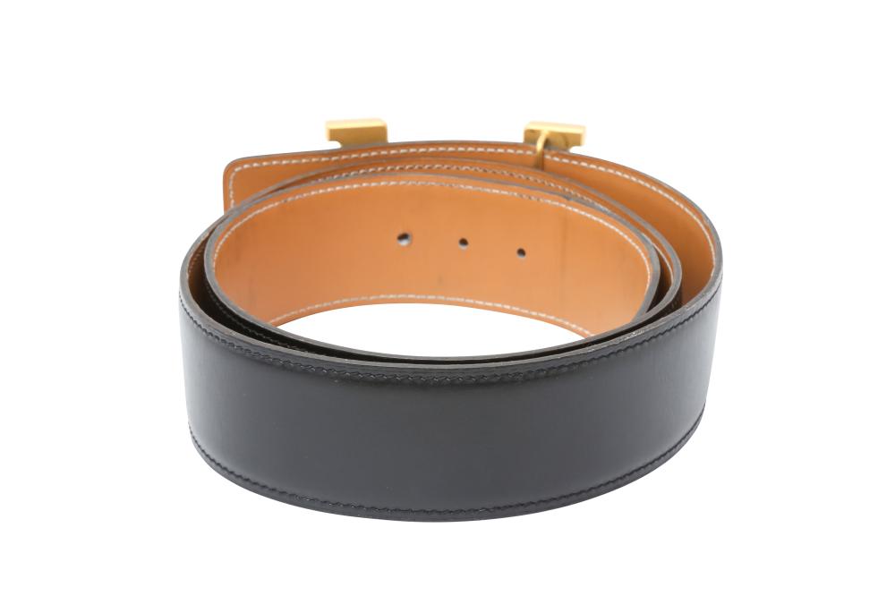 Hermès Black Box Constance Large Buckle Belt - Size 37 inches