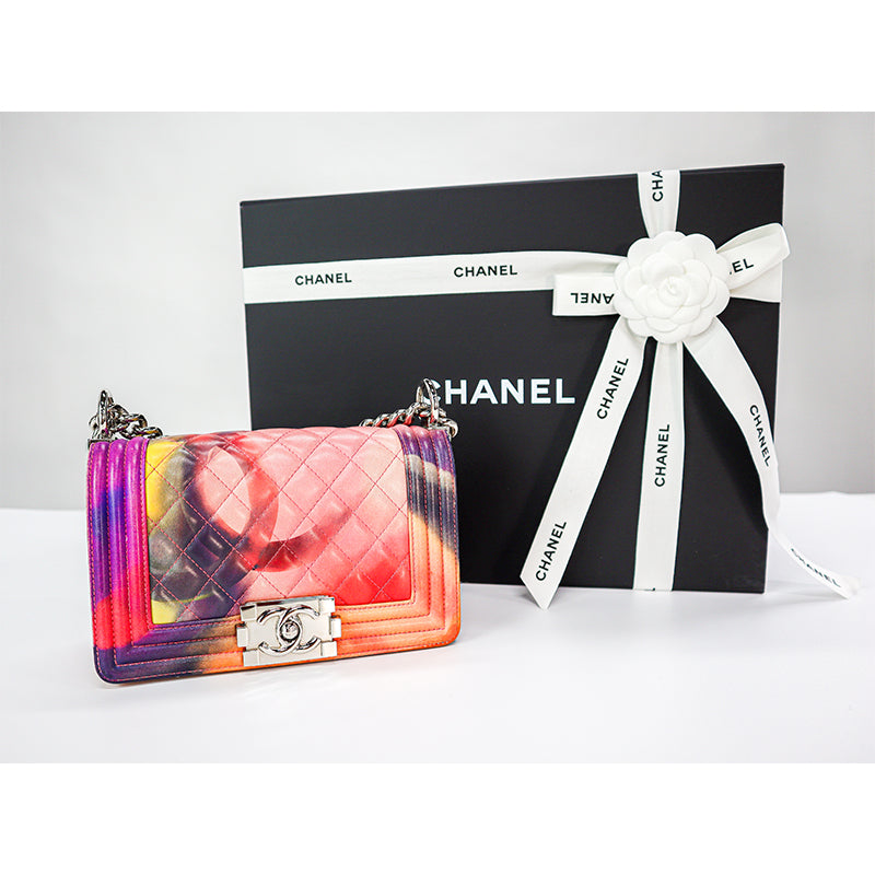 Chanel Boy Bag Graffiti Flower Power