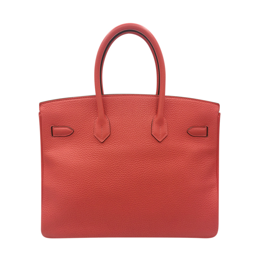 Hermès Rose Jaipur Clemence Birkin 35 with Gold Hardware