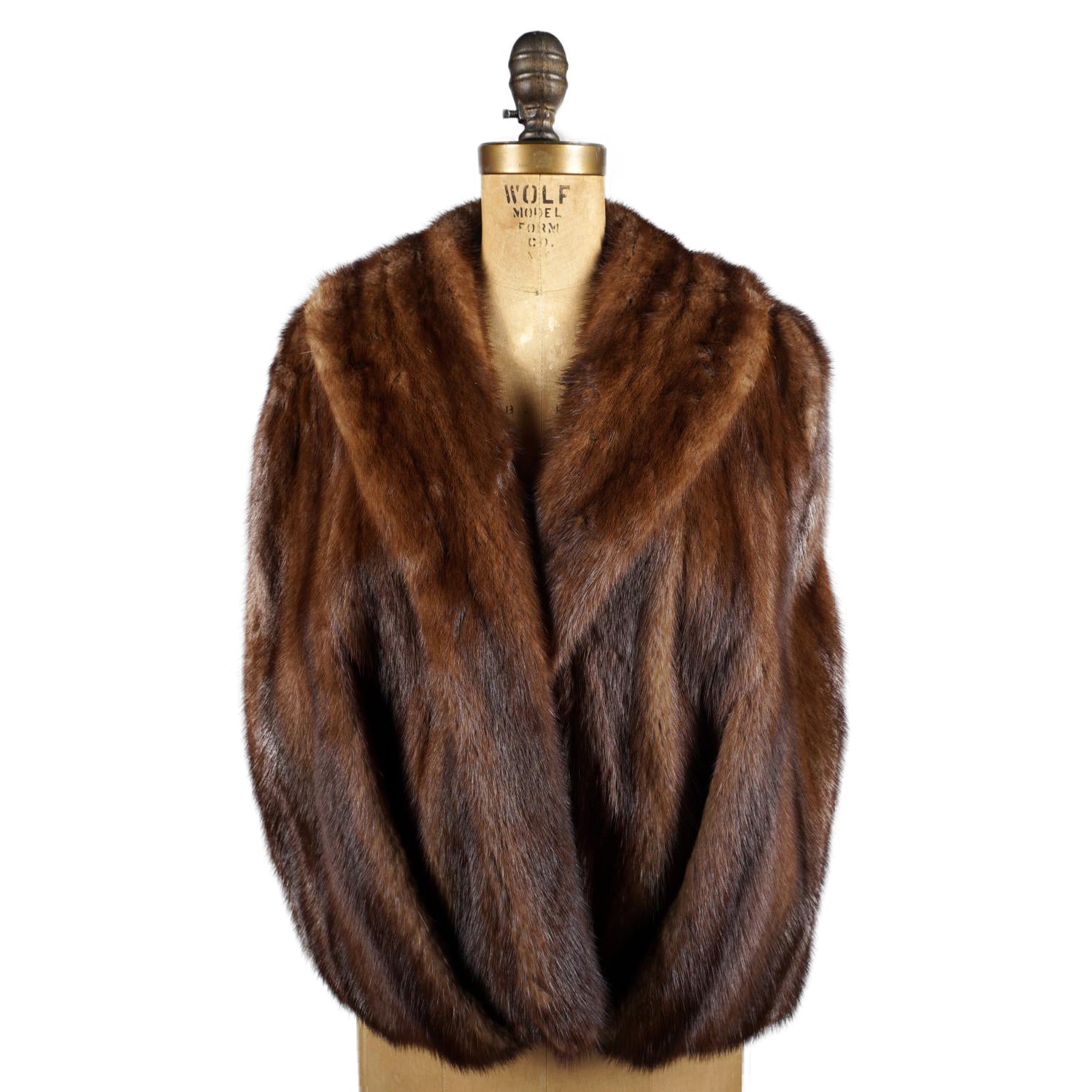 Jandel Brown Mink Fur Capelet Jacket - Small to Medium
