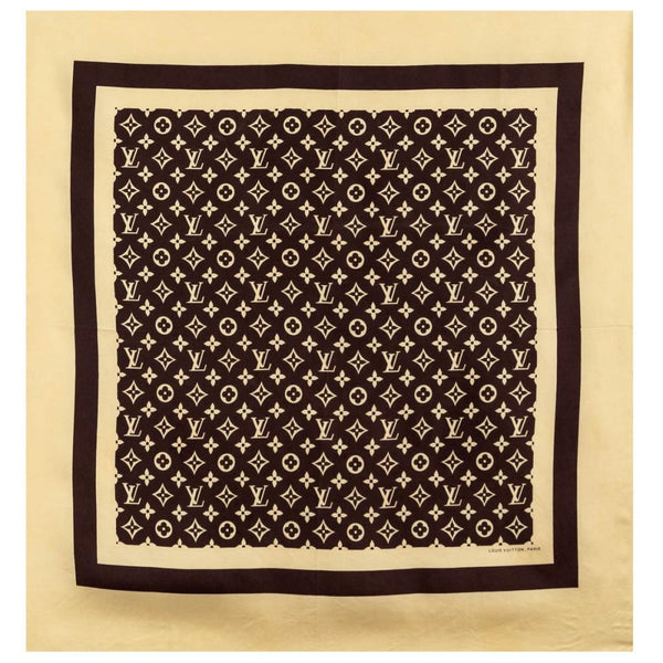 Louis Vuitton Silk Monogram Multicolor Square Scarf Black - Luxury Helsinki