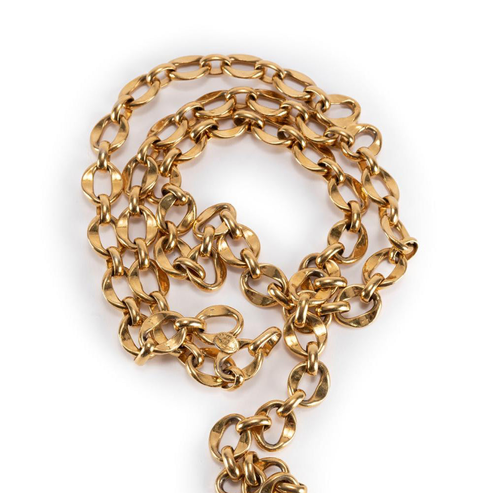 Chanel Gold Chain Belt with Coin Drop