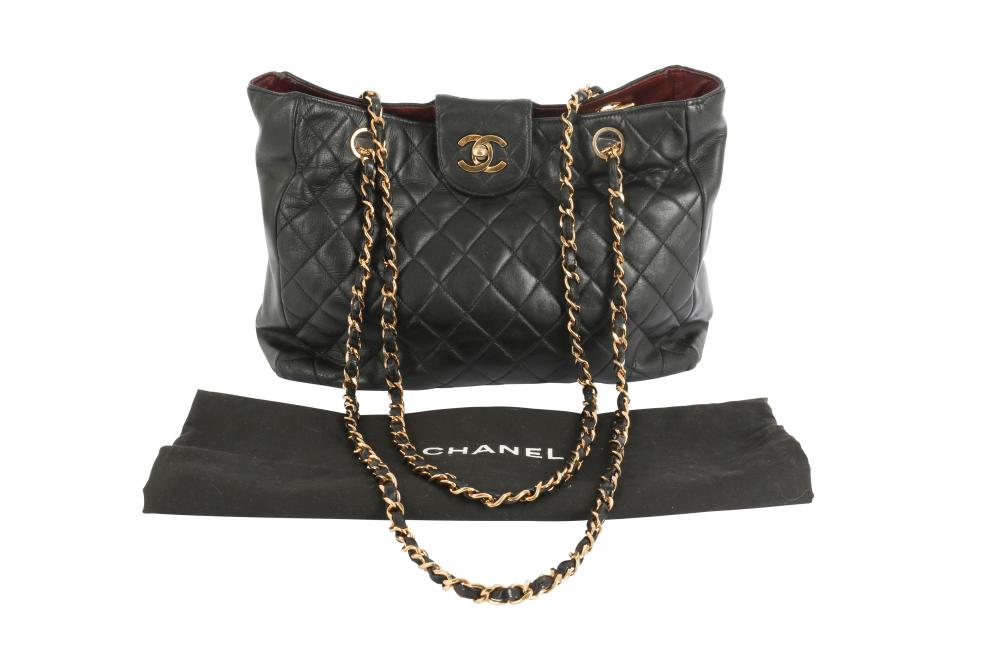 Chanel Black Quilted Tote Bag