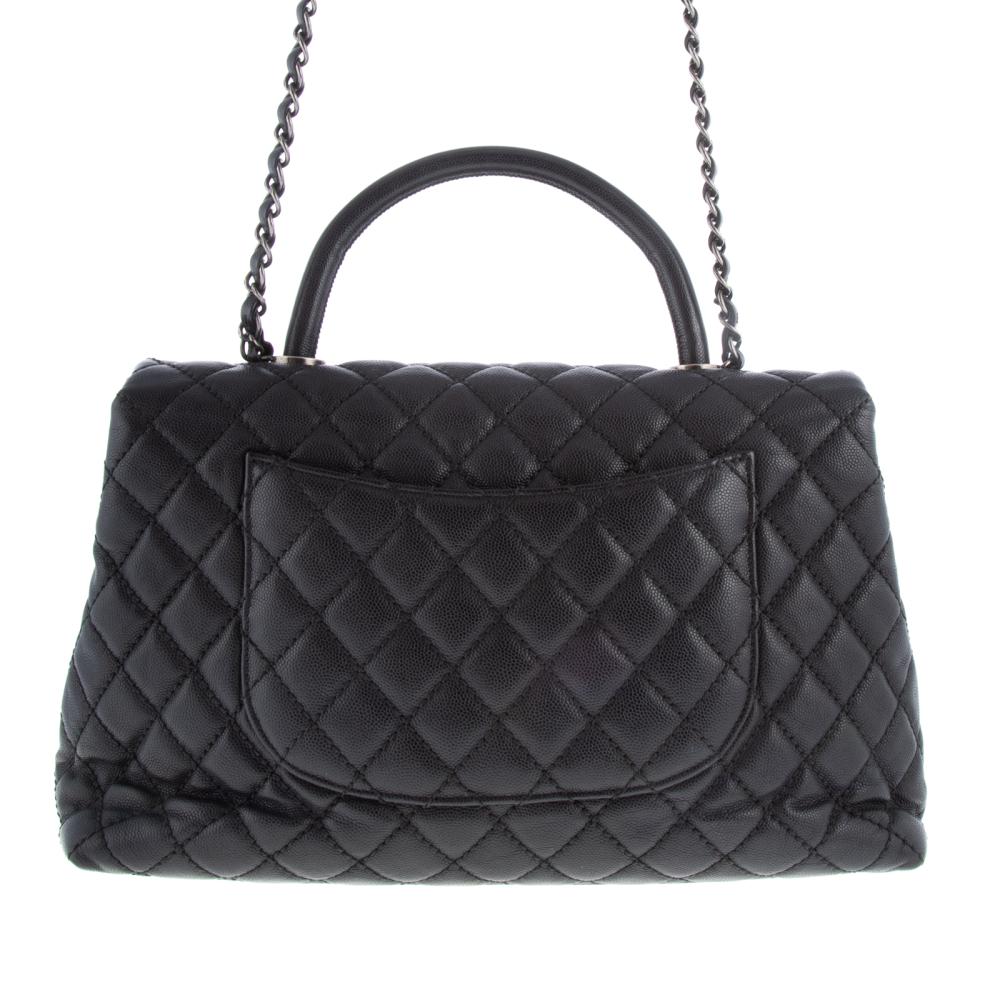 Chanel Coco Quilted Caviar Trendy CC Top Handle Medium