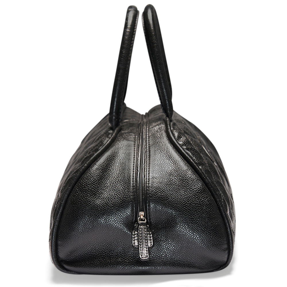 Chanel Black CC Quilted Bowler
