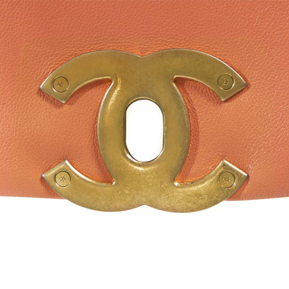 Chanel 19 Orange with Gold Hardware
