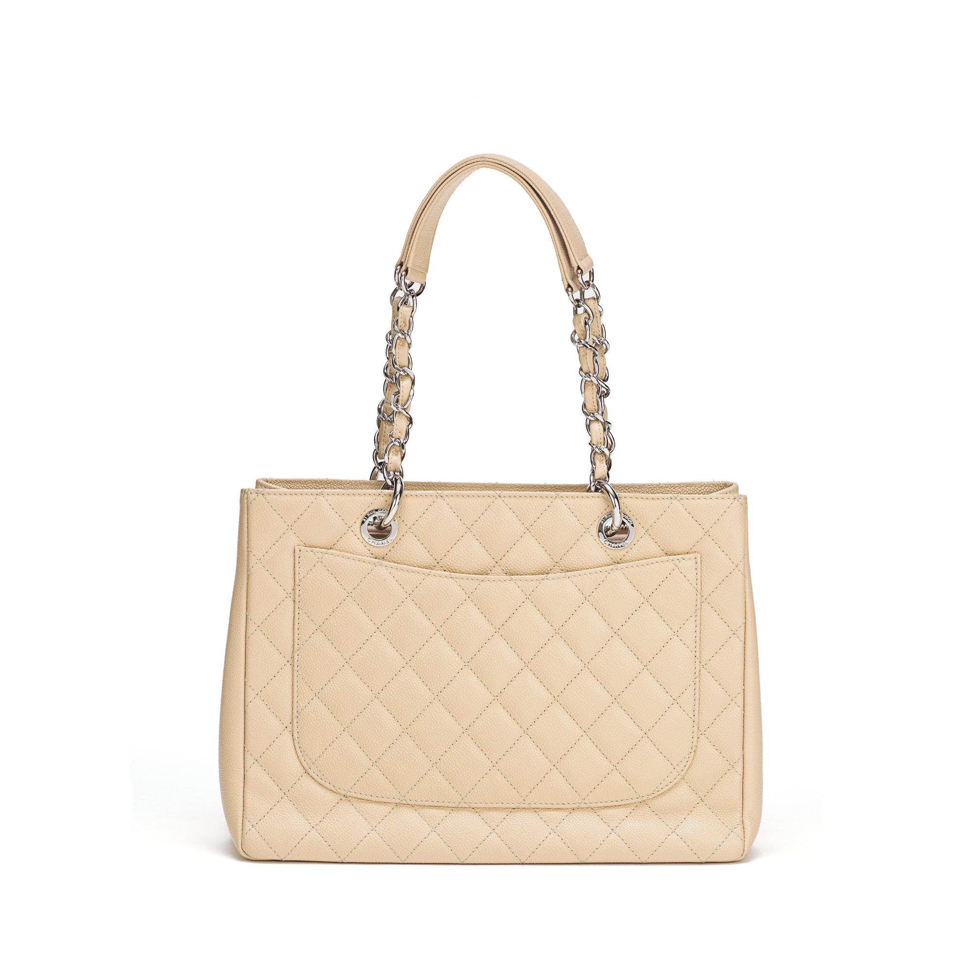 Chanel Shopping Tote Beige Caviar Leather