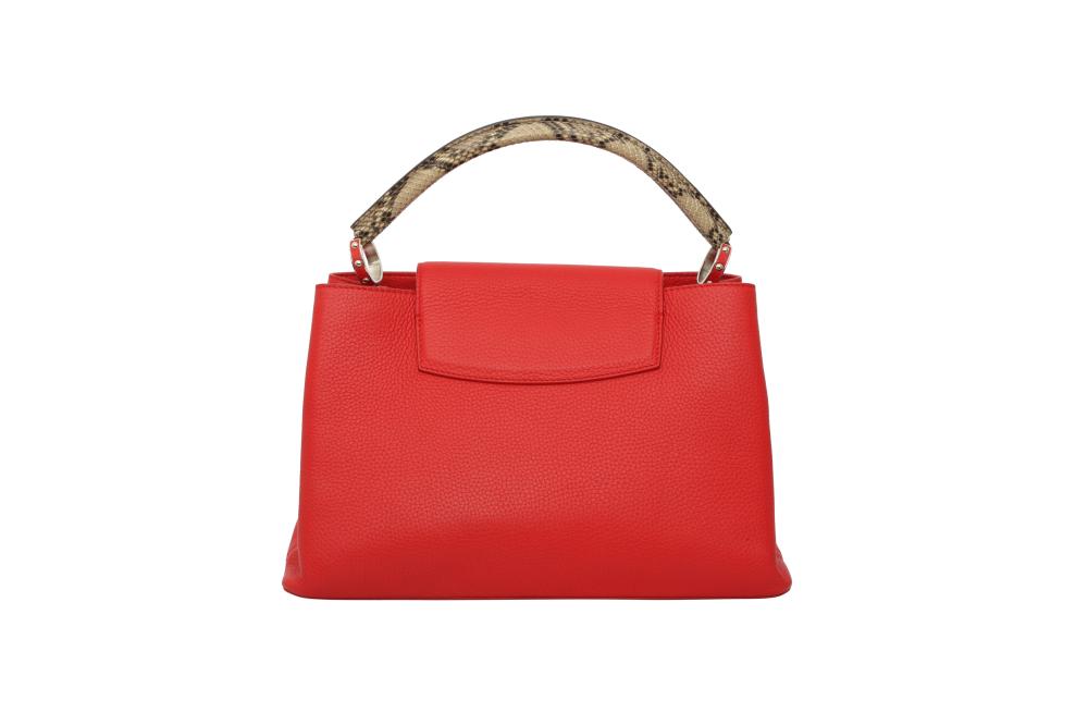 Louis Vuitton Red Python Capucines MM