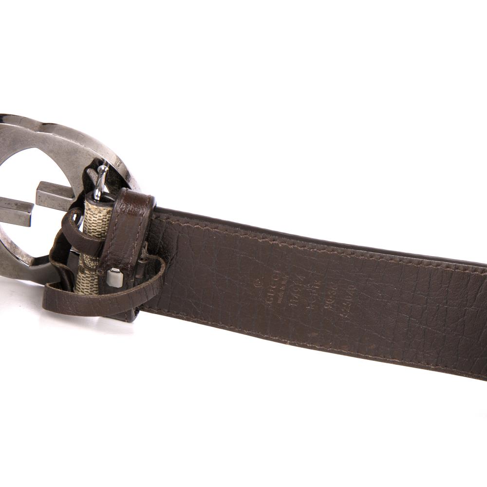Gg supreme leather belt by Gucci