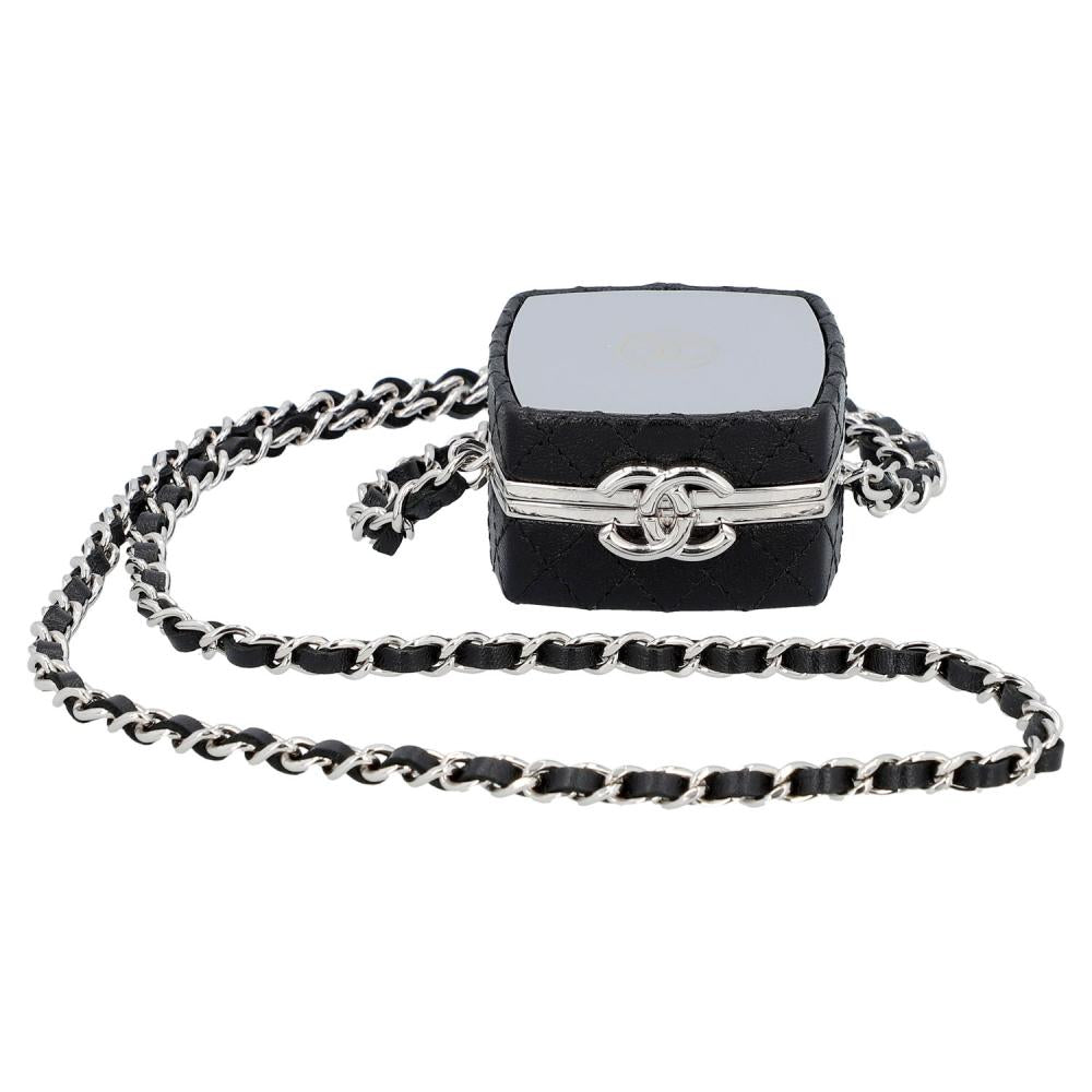 Chanel 2021 White Leather/Mirror Box Clutch Chain Bag – Lux Second Chance