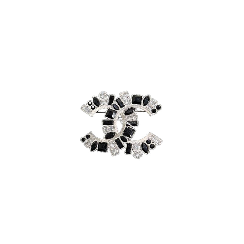 Chanel Baguette Crystal CC Brooch Silver Pin – Luxury GoRound
