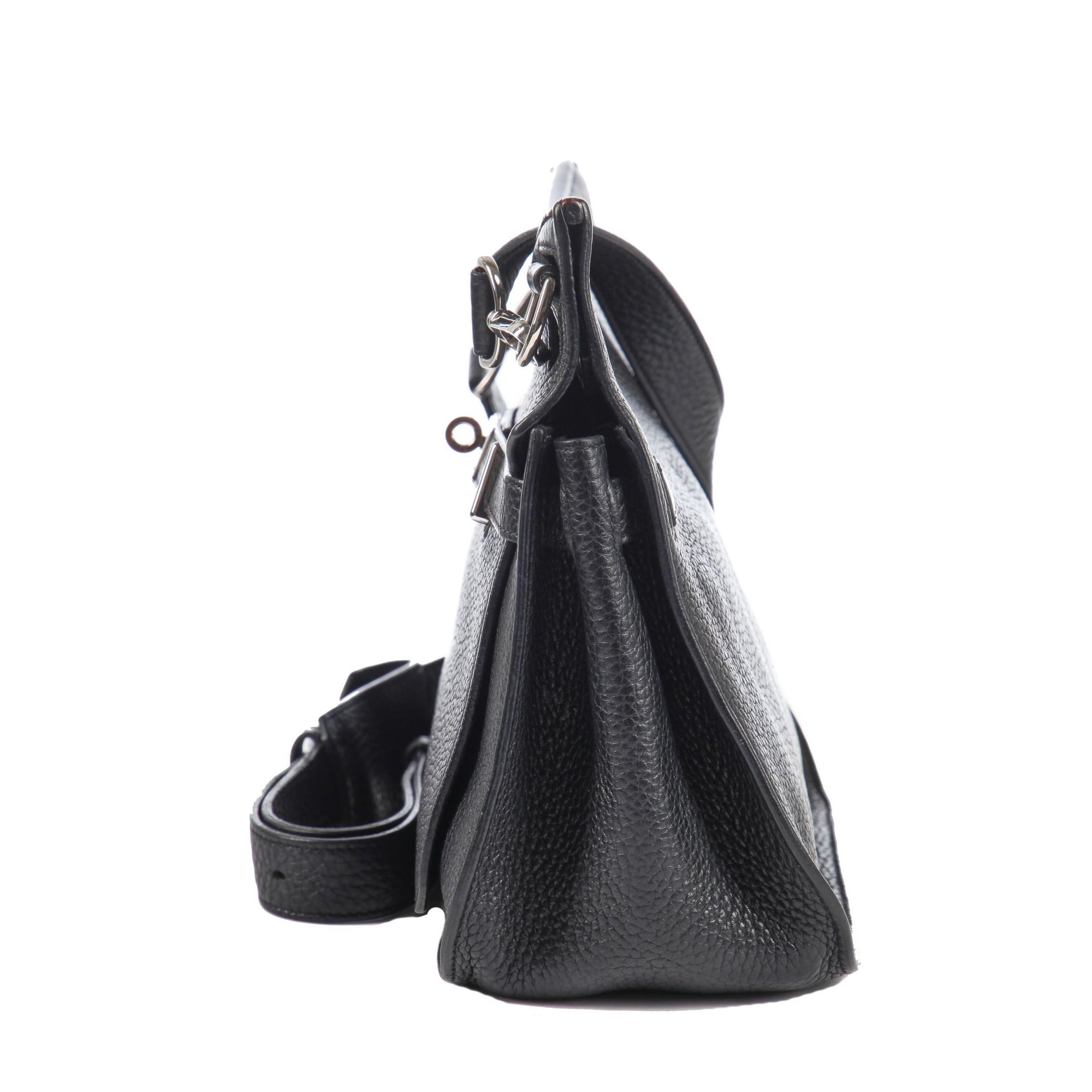 Hermès Black Clemence Jypsiere with Palladium Hardware