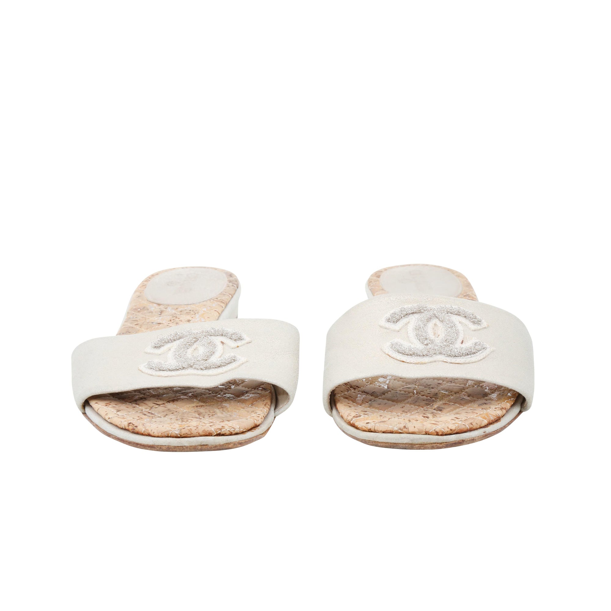Louis Vuitton Monogram Slides Sandals Flip Flop Gold Sz 35,5 Eu
