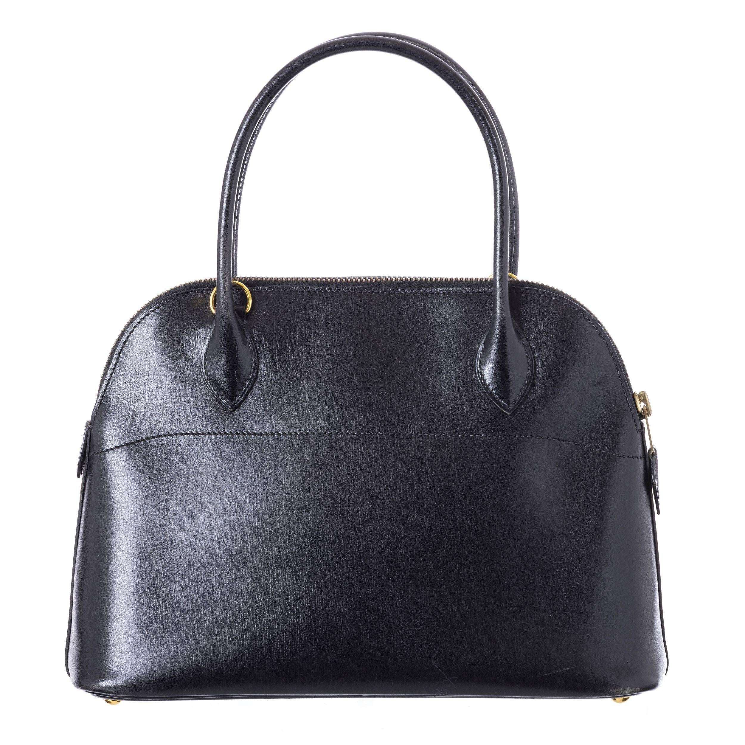 Hermès Black Bolide 27 Leather Bag