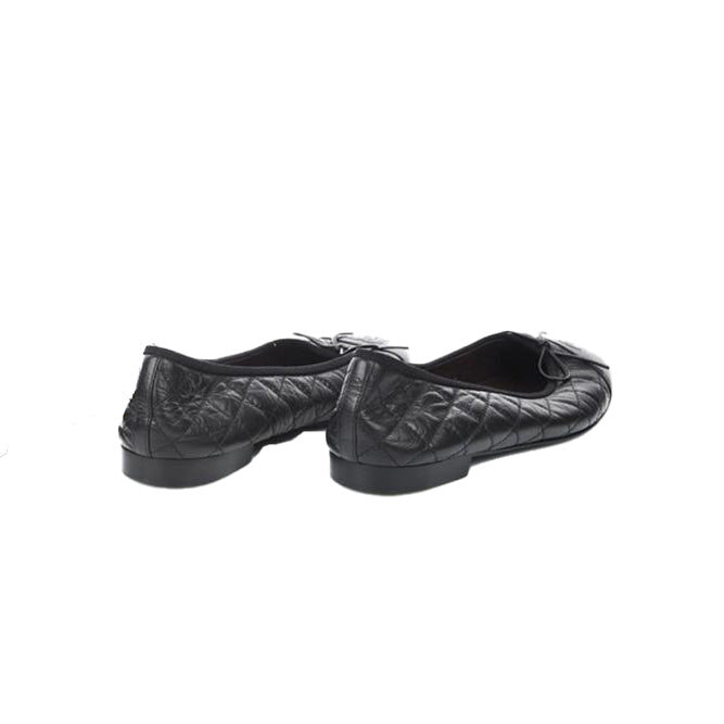 Chanel Black Quilted CC Ballerina Flats - Size 41.5 EU/ 11.5 US