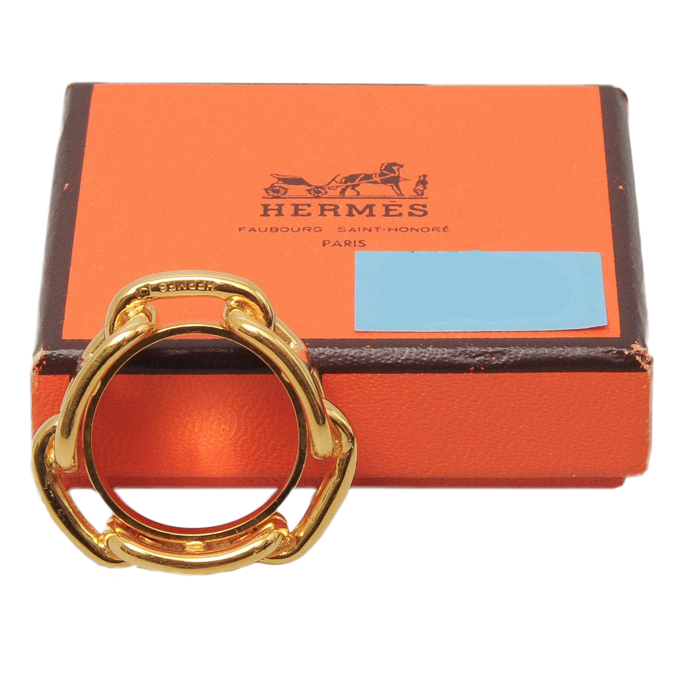 Vintage Hermes Regate Gold Scarf Ring