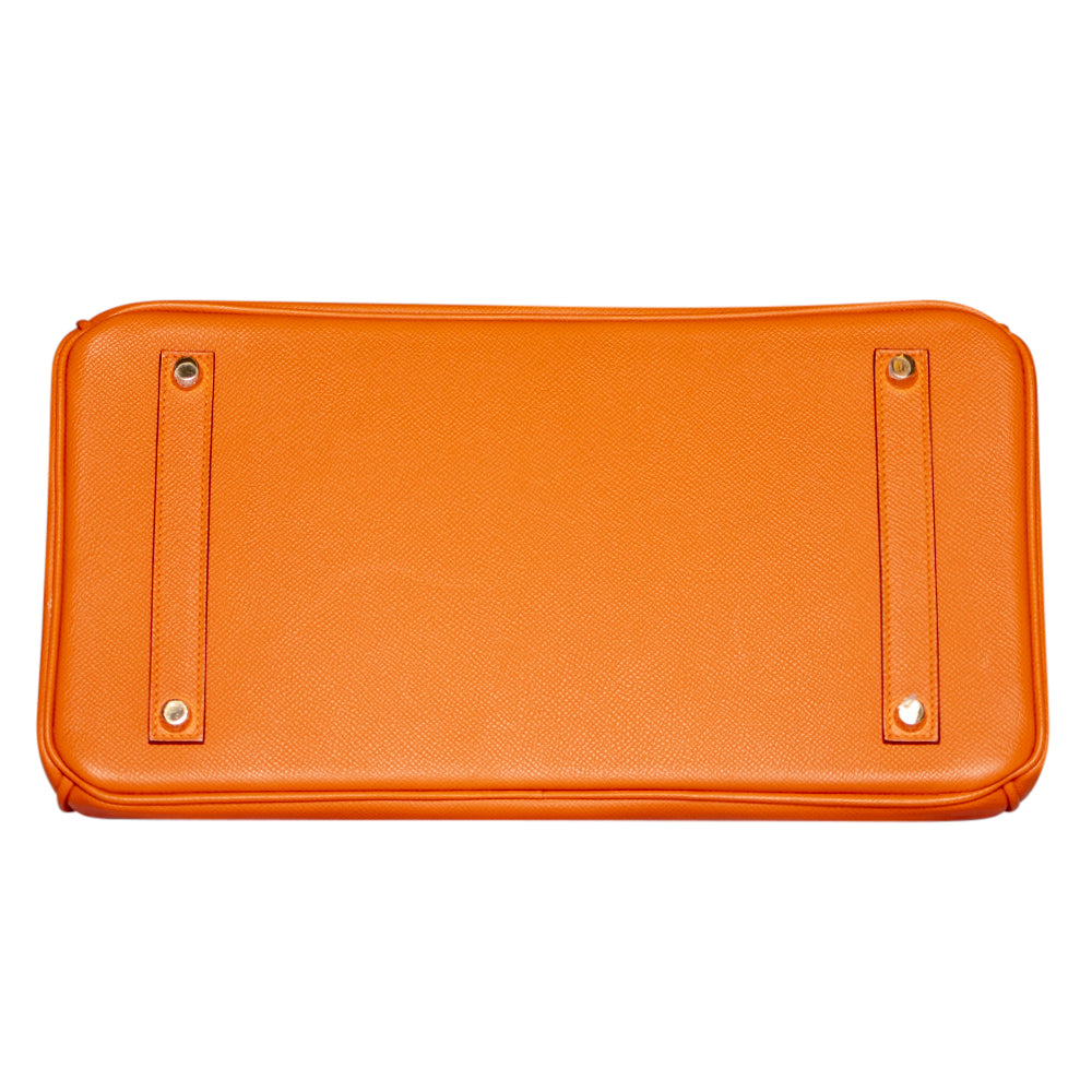 Hermès Orange Epsom Birkin 35 with Gold Hardware