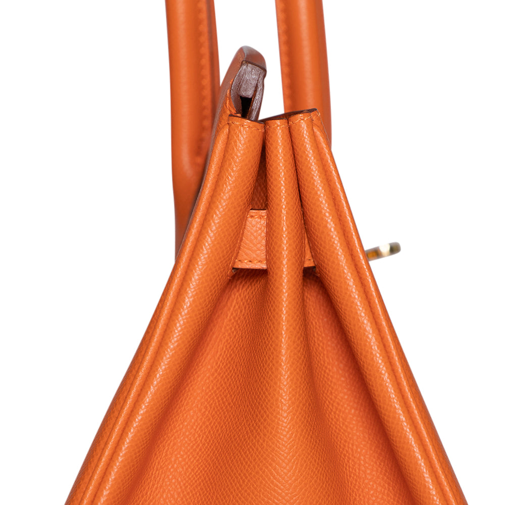 GLAMOUR & PEARLS: Orange Hermés Birkin Bag
