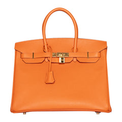 Hermès Birkin 35 cm Handbag in Orange Epsom Leather