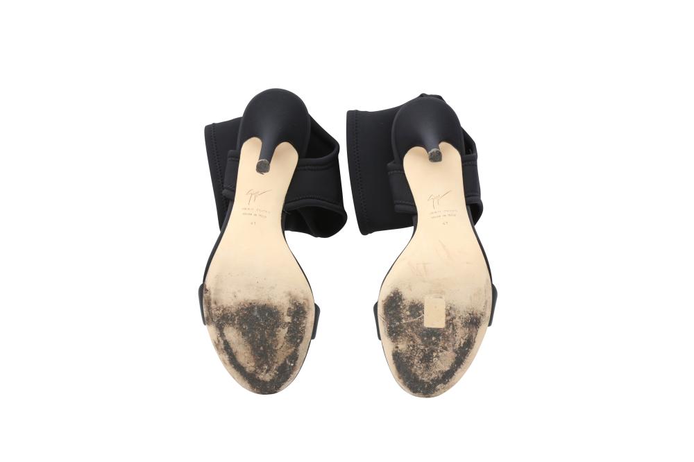 Giuseppe Zanotti Black Sock Heeled Sandal - Size 41 EU / 11 US
