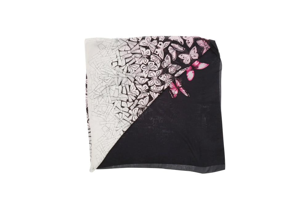 Versace Butterfly Silk Print Scarf