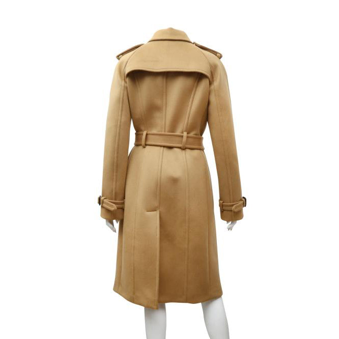 Burberry Kensington Double-Breasted Camel Cashmere Belted Coat