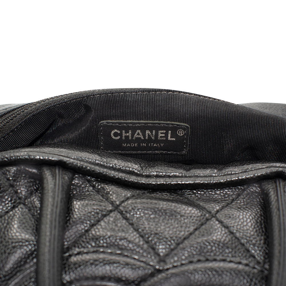 Chanel Black CC Quilted Bowler