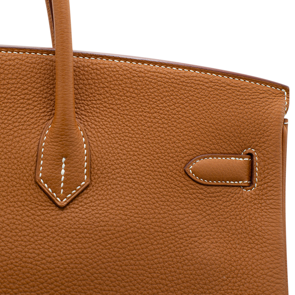 Hermes Horseshoe Gold Clemence Birkin Bag