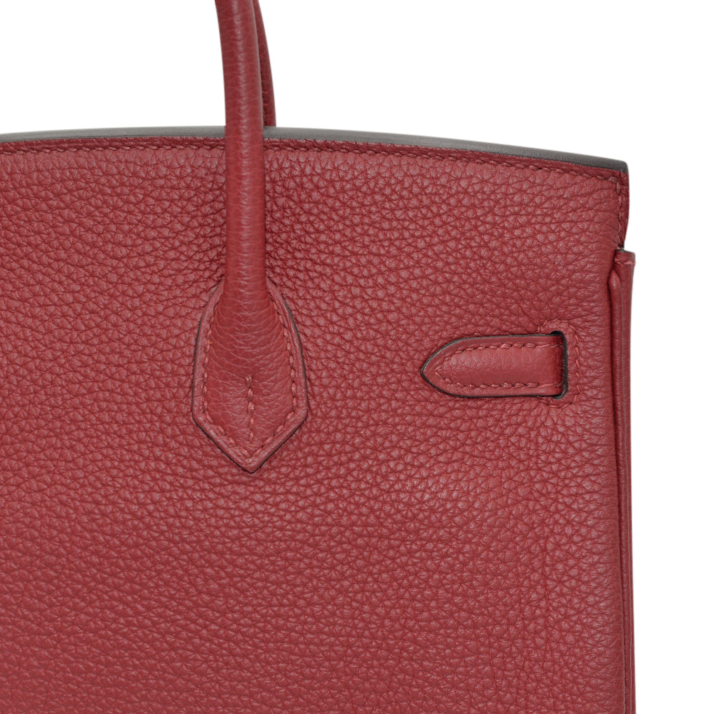 Hermes Birkin Bag Togo Leather Gold Hardware In Red