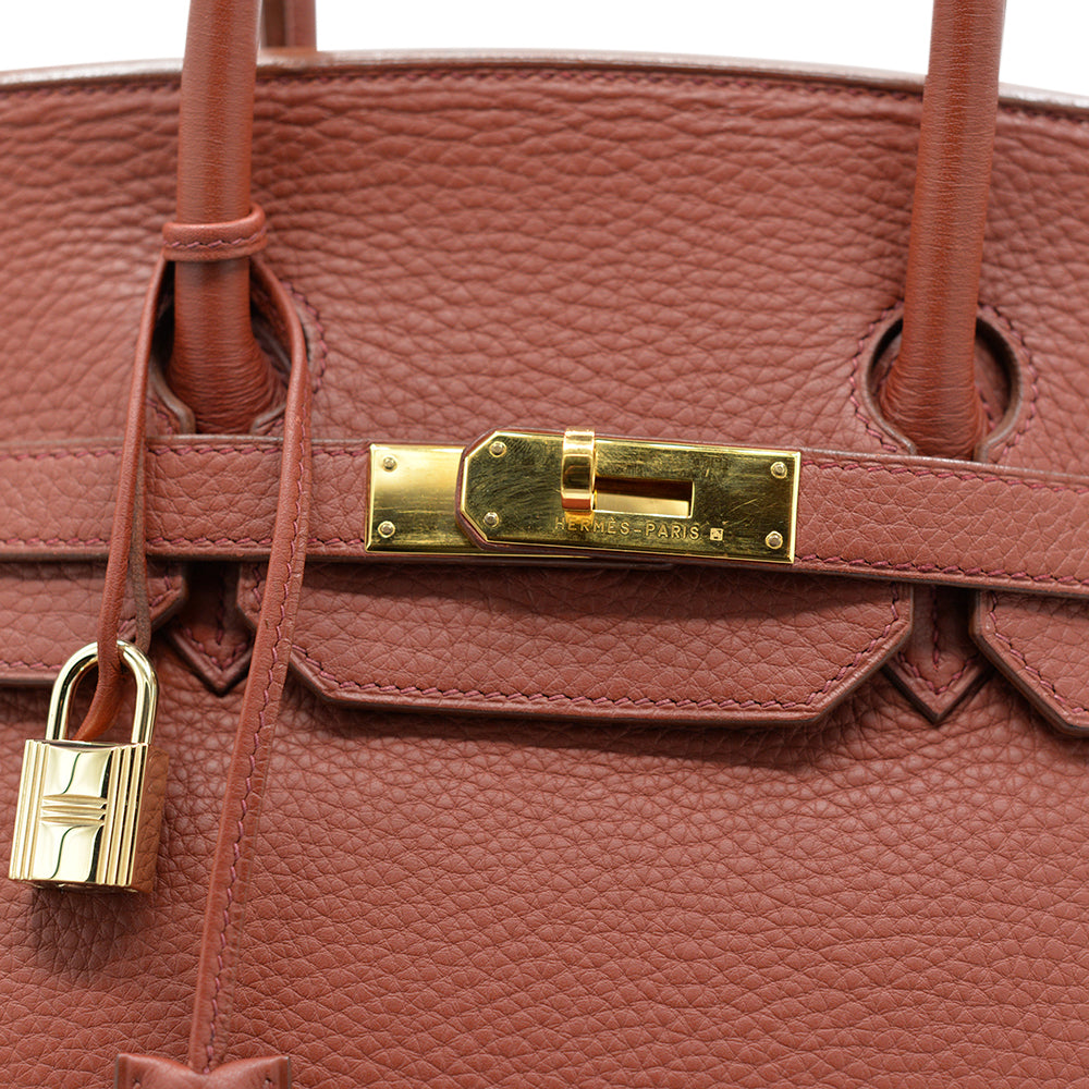 Buy Exclusive BIRKIN 25 Black Veau Togo Leather with Rose Gold