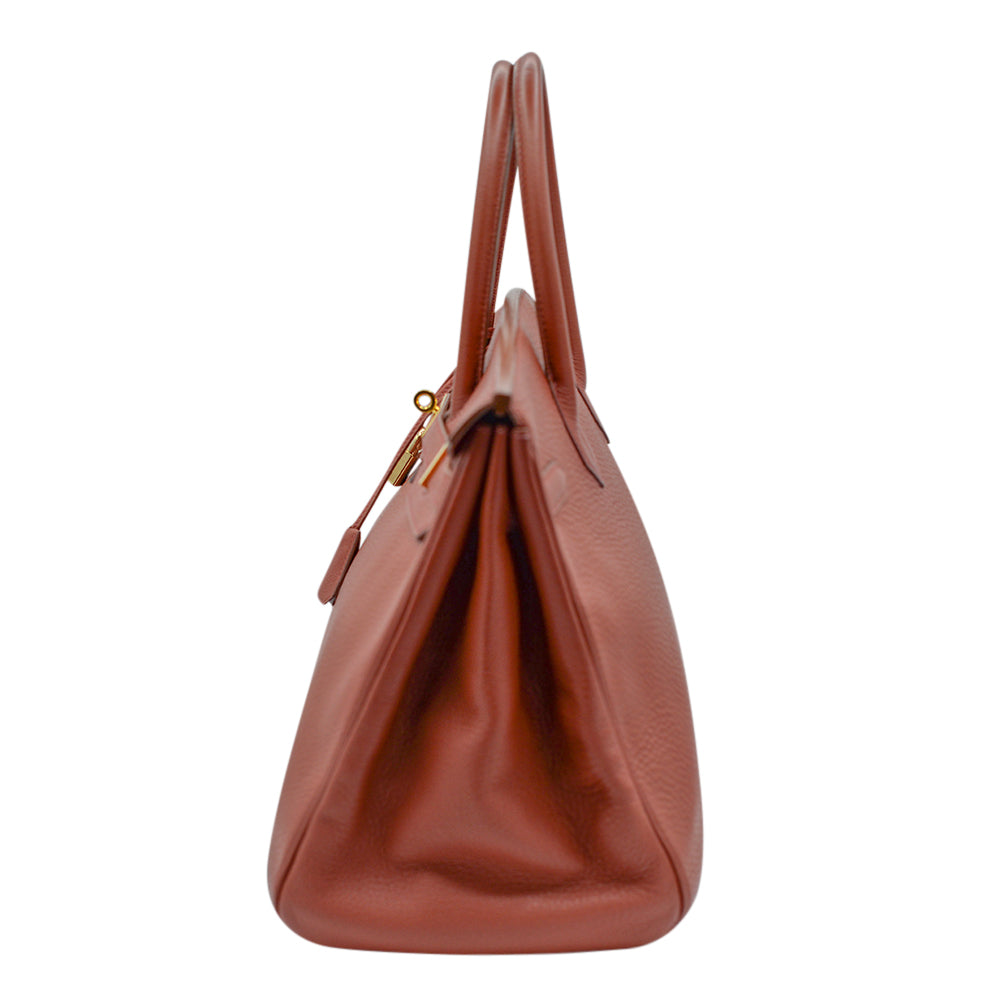 Hermès Birkin 35 cm Handbag in Red H Box Leather