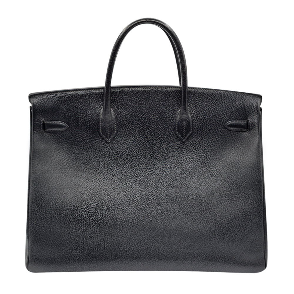 HERMES Birkin 40 black handbag.