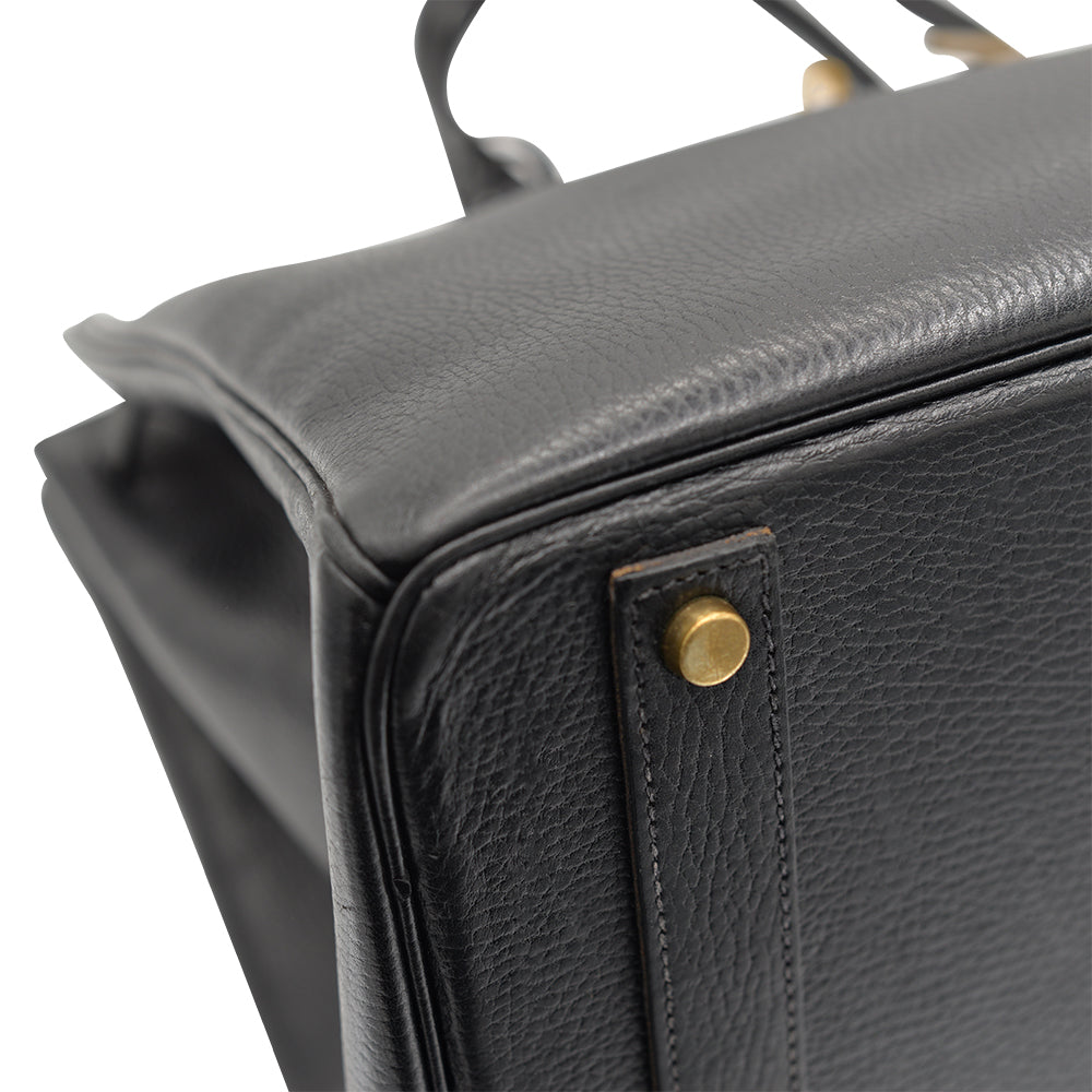 Hermes Birkin Bag 40CM Epsom Leather Gold Hardware, CK89 Noir