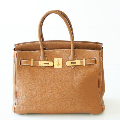 Hermes Horseshoe Gold Clemence Birkin Bag
