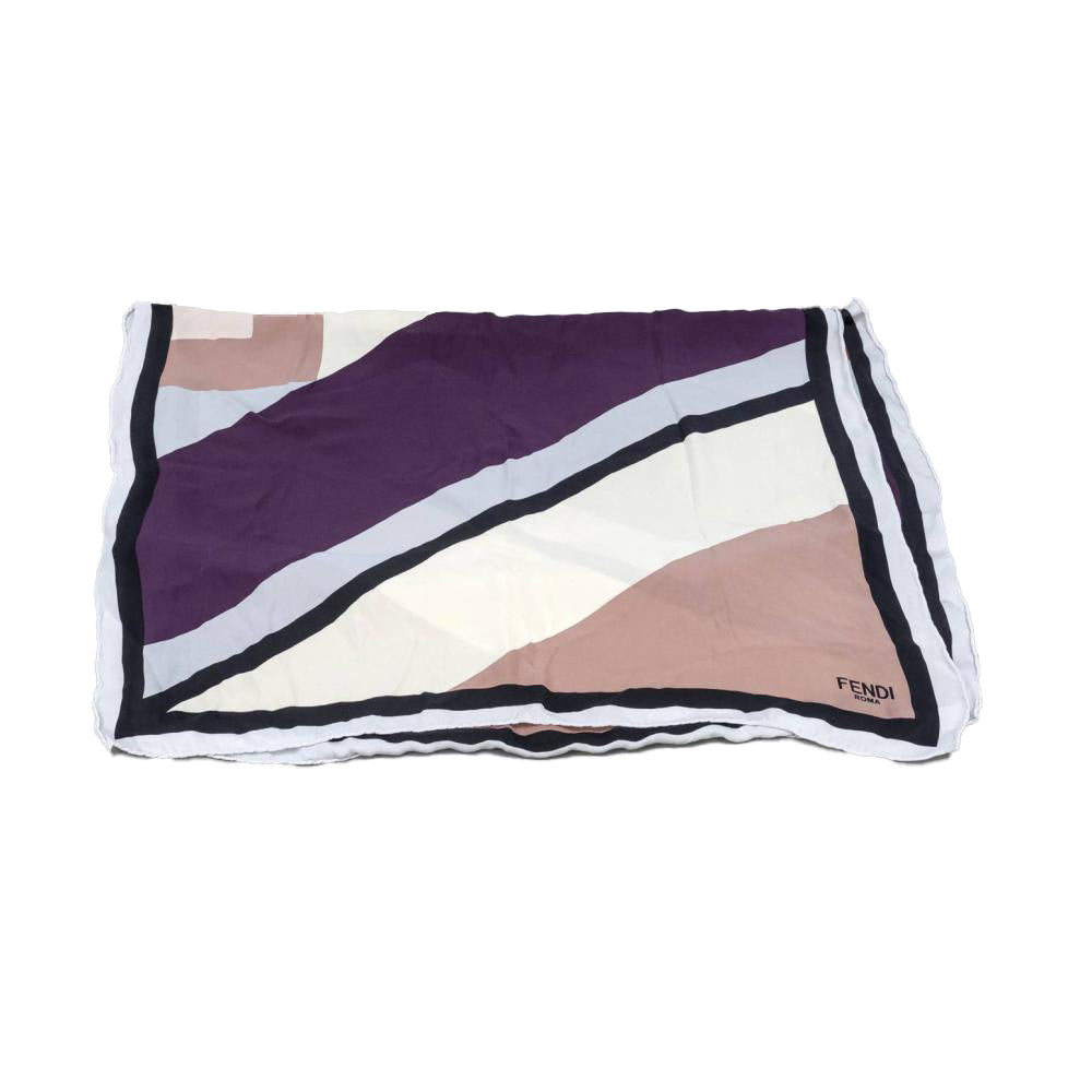 Fendi Polychrome Patterned Silk Scarf
