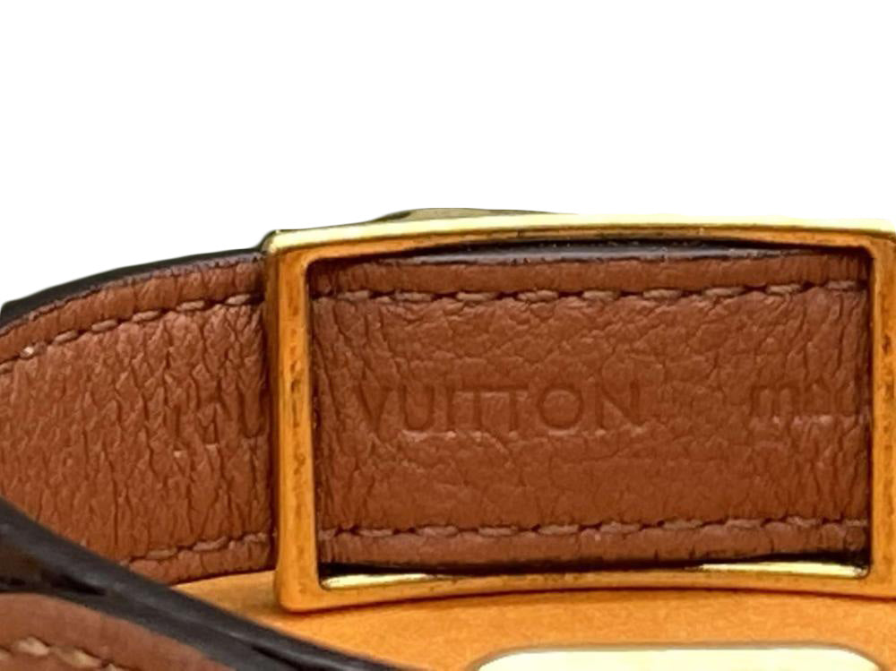 LOUIS VUITTON Bracelet Fasten Your Monogram Canvas Brown Gold M6170F BG1211