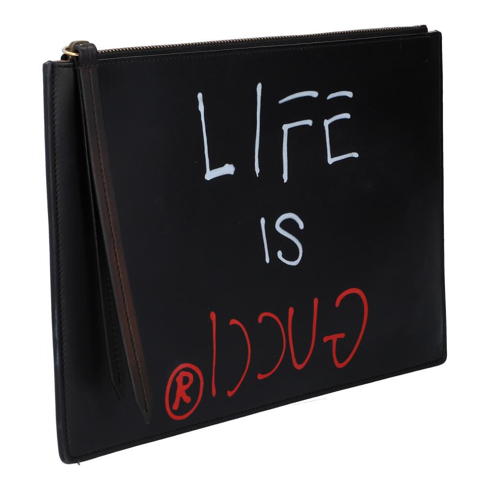 GucciGhost "LIFE IS GUCCI" Clutch – Luxury GoRound