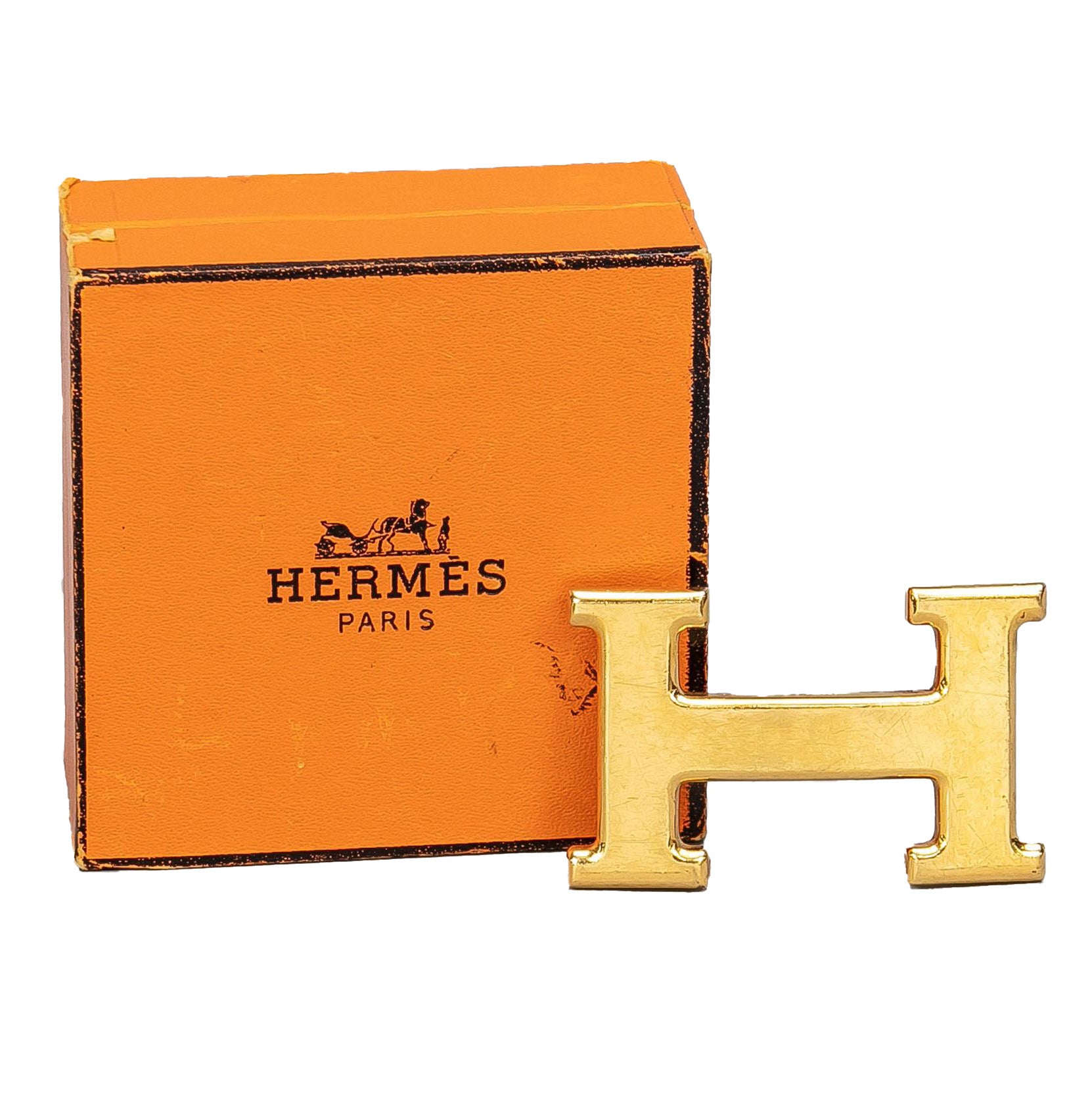 Hermès Logo Gold Belt Buckle