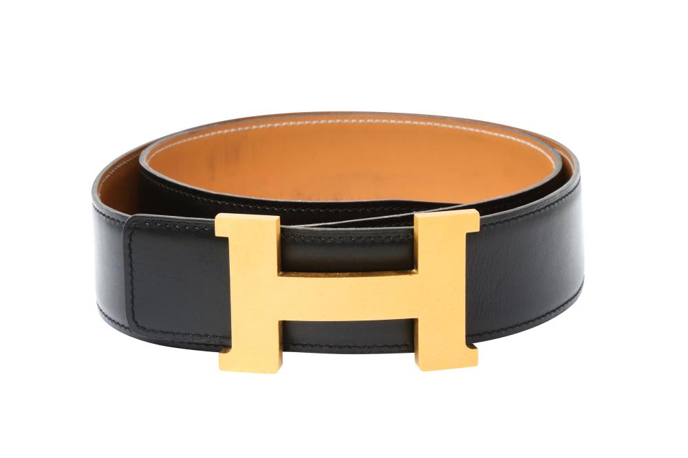 Hermès Black Box Constance Large Buckle Belt - Size 37 inches