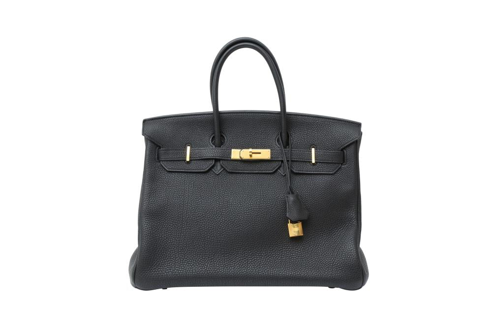 Hermes Birkin bag 35 Black Togo leather Gold hardware