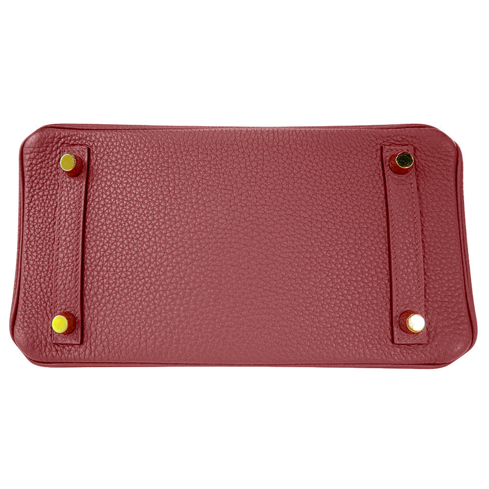 Hermes Birkin Handbag Rouge Grenat Togo with Gold Hardware 25 For Sale at  1stDibs