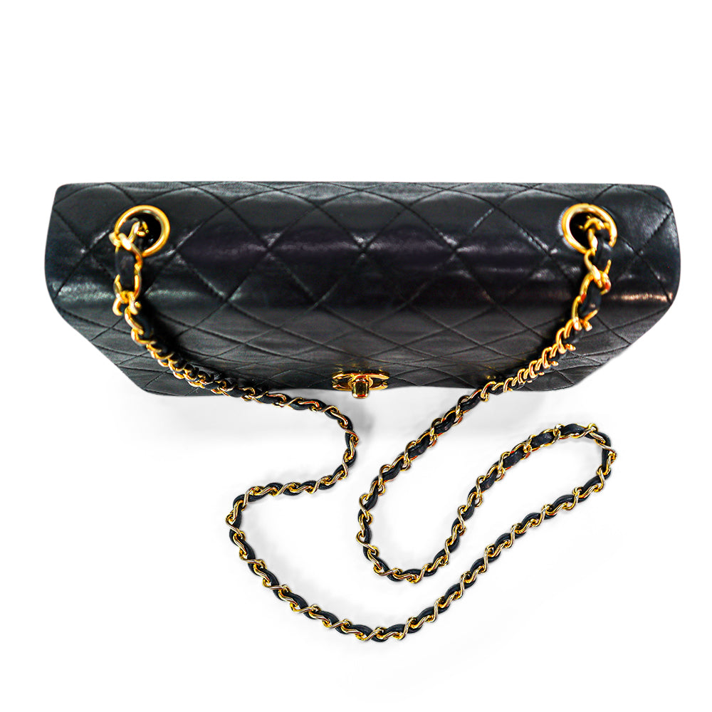 Chanel Metallic Gold Quilted Lambskin Extra Mini Chain Flap Shoulder Bag