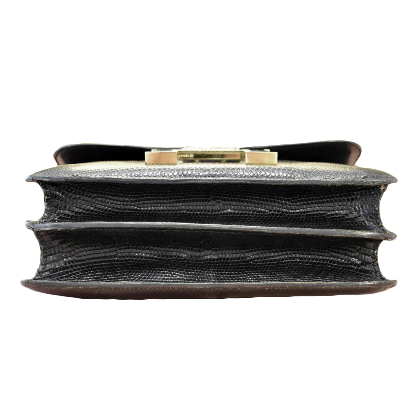 Hermes Constance To Go Wallet on Chain Black and Gold Hardware