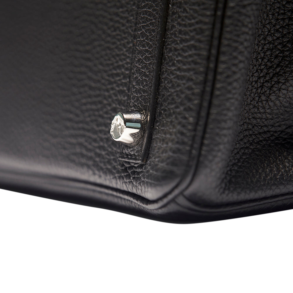 Hermès Birkin 25 Black Tadelakt With Gold Hardware - AG Concierge Fzco