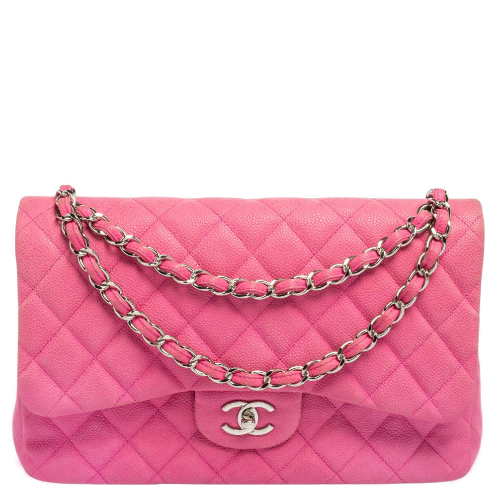 Chanel - Authenticated Timeless/Classique Handbag - Cloth Pink Floral for Women, Very Good Condition