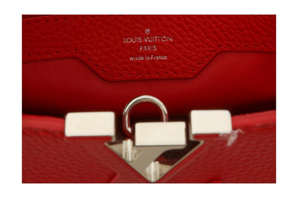 Louis Vuitton Red Python Capucines MM