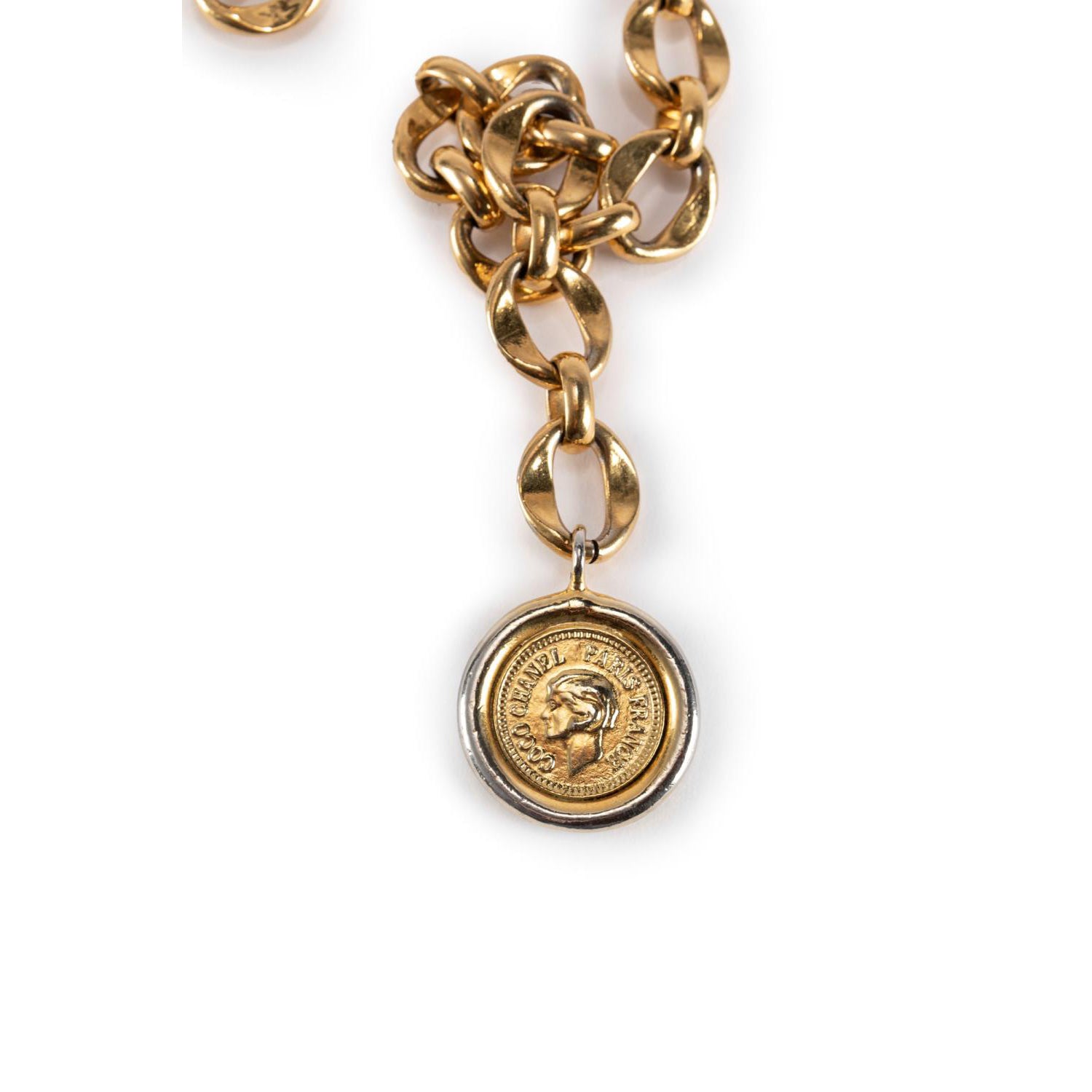Chanel Gold Chain Belt with Coin Drop